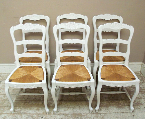 set of 6 vintage provencal style chairs
